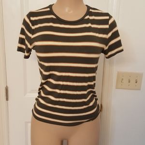 WHITE  ORANGE AND DARK GREEN  SIZE MEDIUM